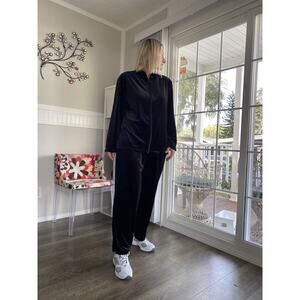PEZZI Women Velour Sportswear Casual Suit 2 Piece Tracksuit Outfits L